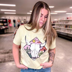 Bull Head with Desert Graphic Tee - PRE ORDER